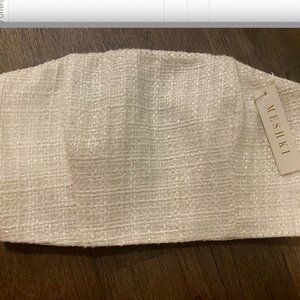 BNWT - Meshki Karl Tweed Crop Top White Sz S